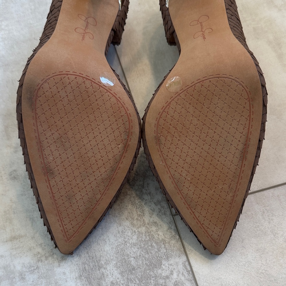 Jessica Simpson Chocolate Textured Heels - Picture 5 of 7